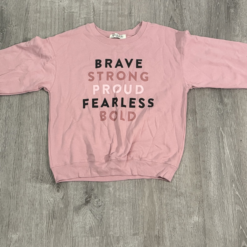 Wound Up Pink Crew Neck Sweater